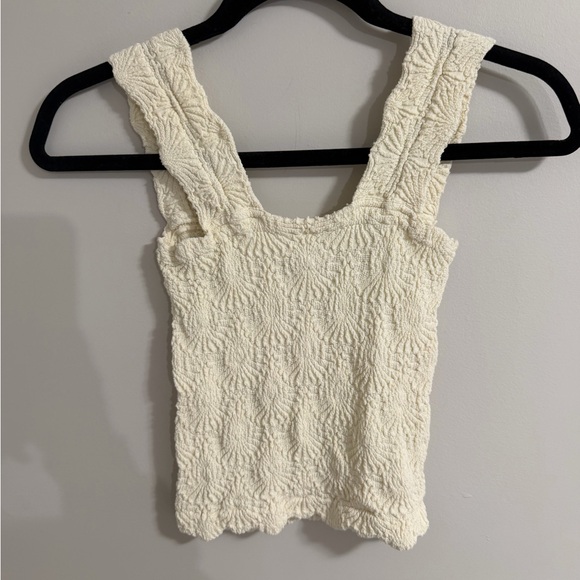 Free People Love Letter Floral Square Neck Tank Top - Picture 3 of 4